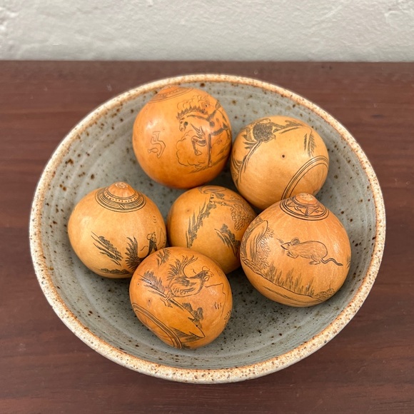 Antique lanzou carved etched gourd Chinese Zodiac year of horse folk art - Picture 12 of 12